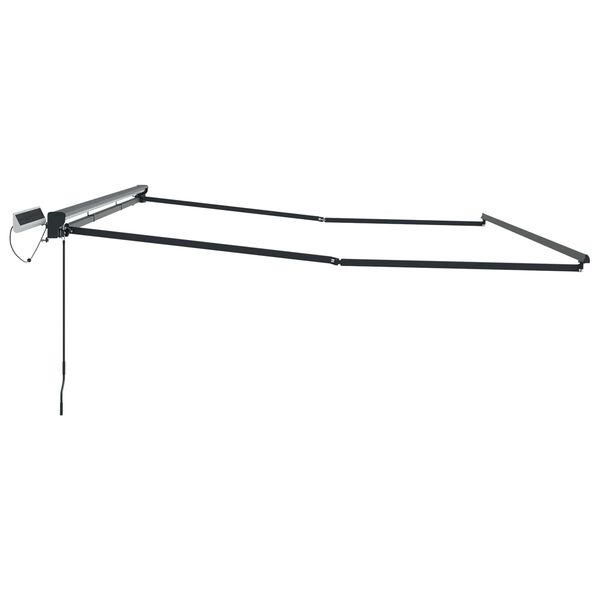 vidaXL Elektriskā izvelkamā nojumes rāmja Balts 2,5 x 2 m Tērauds