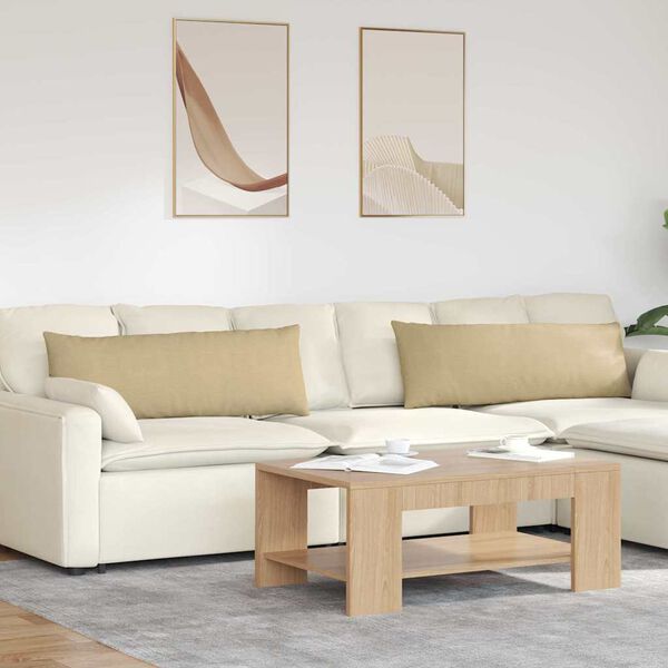 vidaXL Dīvāna spilveni 2 pcs Pelēki zaļa 120 x 40 cm Korduroja audums