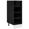 vidaXL Virtuves pamatstāvs ar plauktu Melns ozols 30 x 44,5 x 81,5 cm