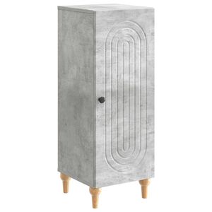 vidaXL Puse Betona pelēks 33 x 34,5 x 90 cm Inženierijas koks