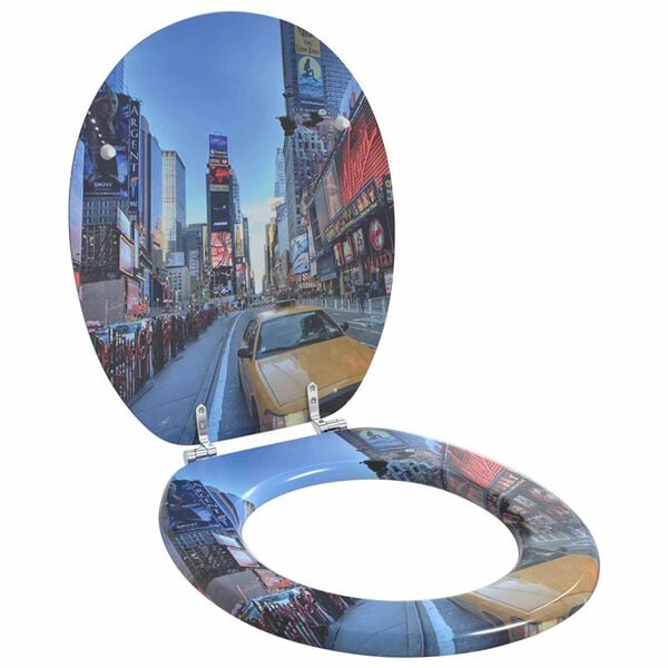 vidaXL Tualetes sēdeklis 2 pcs Pelēka 44 x 38 cm MDF plāksne