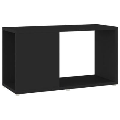vidaXL TV skapis, melns, 60x24x32 cm, kokskaidu plāksne