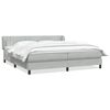 vidaXL Box Spring Gulta ar matračiem Gai&scaron;i pelēks 200x210 cm Samts