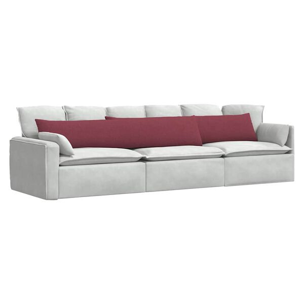 vidaXL Dīvāna spilveni 2 pcs Vīna sarkans 200 x 40 cm audums