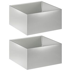 vidaXL Dārza stādītājs 2 gab. Sudraba 100 x 100 x 40 cm