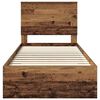 vidaXL Gultas rāmis Vecs koks 90 x 200 cm Inženierijas koks