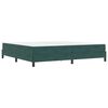 vidaXL Kastītes atsperu gulta Tum&scaron;i zaļ&scaron; 200 x 210 cm audums