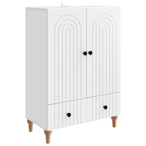 vidaXL Puse Balts 66 x 34,5 x 95 cm Inženierijas koks