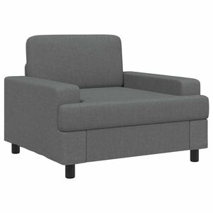 vidaXL Atpūtas krēsls Tum&scaron;i pelēka Audums