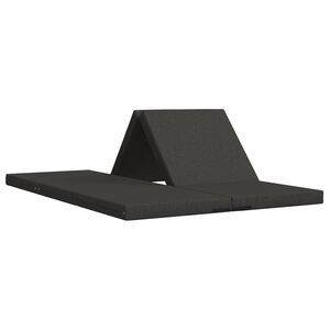 vidaXL Salokāms dīvāngulta 70 x 67 x 48 cm Tum&scaron;i pelēka
