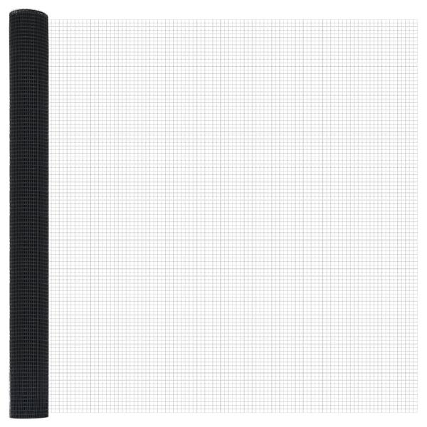 vidaXL Metinātās stieples žogs Pelēka 0.4 x 10 m Tērauds