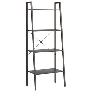 vidaXL 4-līmeņu plaukts, melns, 56x35x140 cm