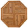 vidaXL galda virsma, 90x90x2,5 cm, masīvs tīkkoks, astoņstūra forma