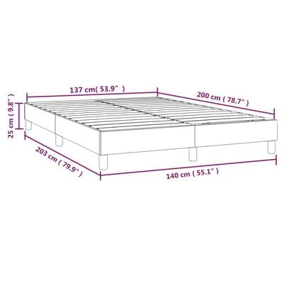 vidaXL gultas rāmis, melns, 140x200 cm, audums