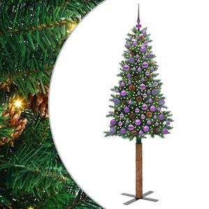vidaXL Tievā Ziemassvētku Egle Zaļa 180 cm PVC un cietā priedes koks