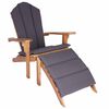 vidaXL Dārza Adirondack krēsls ar kāju balstu Dabiska Ciets tek&scaron;a koks