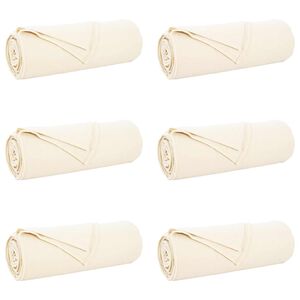 vidaXL Pledu segas 6 gab. Krēmkrāsa 350 x 270 cm 8.09 kg Flīss