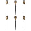 vidaXL Āra saules gaismas ar zemes tapas 6 pcs Silti balts 47,5 cm ABS