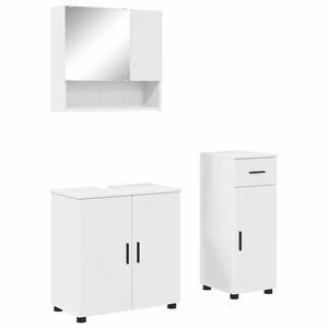 vidaXL Vannas istabas mēbeļu komplekts 3 gab. Balts 61 x 35 x 64 cm