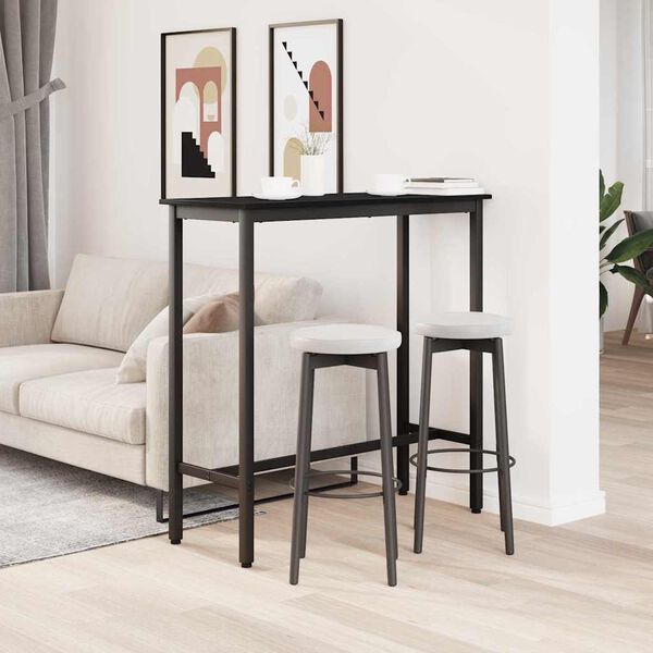 vidaXL galds Melns ozolkoks 100 x 40 x 100,5 cm