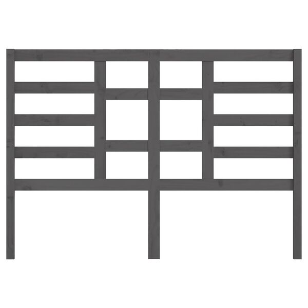 vidaXL gultas galvgalis, balts, 126x4x104 cm, priedes masīvkoks