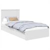 vidaXL Glabā&scaron;anas gulta Regulējams Balts 90 x 190 cm Inženierijas koks