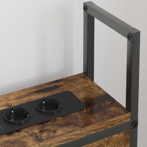 vidaXL Uzglabā&scaron;anas galvas balsts ar uzlādes staciju 93 x 15 x 98 cm