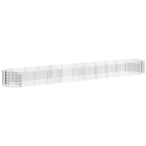 vidaXL gabions, augstā puķu kaste, cinkota dzelzs, 600x100x50 cm