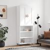 vidaXL augstais skapis, balts, 69,5x34x180 cm, inženierijas koks