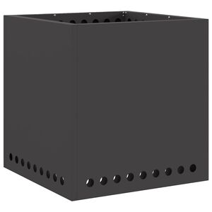 vidaXL Dūmu bez uguns bļoda Melns 48 x 48 x 50 cm Novecināts tērauds