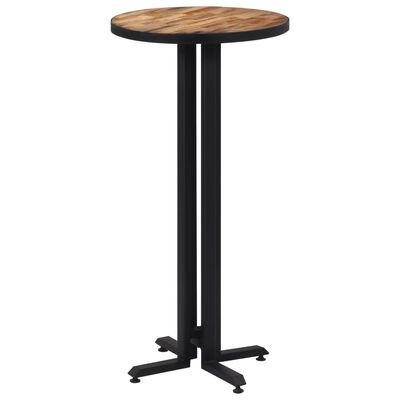 vidaXL bāra galds, apaļš, Ø55x110 cm, pārstrādāts tīkkoks