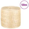 vidaXL virve, 4 mm, 50 m, 100% sizals