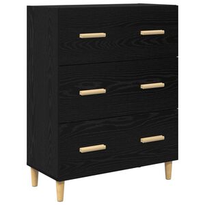 vidaXL Puse Melns ozolkoks 69,5 x 34 x 90 cm Inženierijas koks