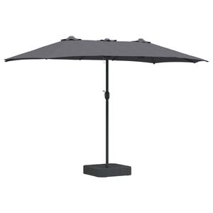 vidaXL Dārza parasols Antracīts 385 x 209 x 244 cm Poliesters