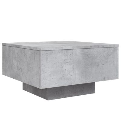 vidaXL kafijas galdiņš, betona pelēks, 55x55x31 cm, inženierijas koks