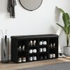 vidaXL apavu skapītis, melns, 102x32x50 cm, inženierijas koks
