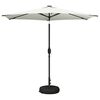 vidaXL Dārza parasols ar LED gaismām un pamatni 270 x 270 cm