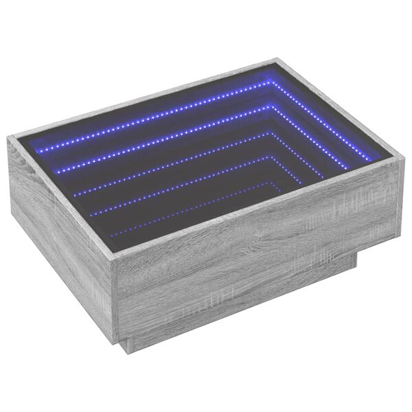 vidaXL kafijas galdiņ&scaron; ar LED, 70x50x30 cm, inženierijas koks