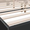 vidaXL gultas rāmis, 200x200 cm, inženierijas koks un metāls, melns