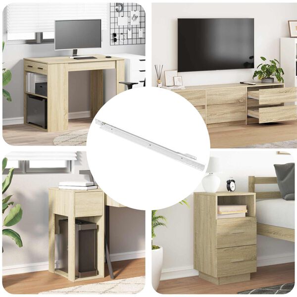 vidaXL Kastī&scaron;u sliede 12 pcs Balts 450 mm Tērauds