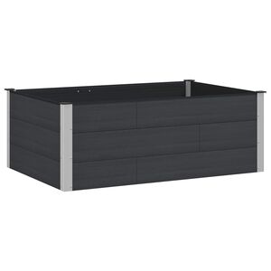 vidaXL Augstā puķu kaste Melns 150 x 100 x 54 cm