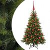vidaXL Mākslīgā Ziemassvētku egle ar bumbiņu 150 cm 150 LED