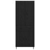 vidaXL Augstais skapītis 2 pcs Melns ozolkoks Inženierijas koks