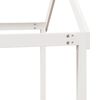 vidaXL divstāvu gulta ar jumtu, balta, 90x190 cm, priedes masīvkoks