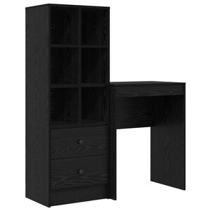 vidaXL Galds Melns ozolkoks 105,5 x 34 x 127 cm 2 gab.