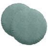 vidaXL Sēdvietas spilventiņi 2 pcs Jūras zaļa &Oslash; 40 x 13 cm Samts