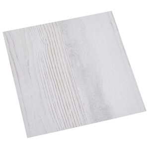 vidaXL Pa&scaron;līmējo&scaron;ie Grīdas Dēļi Balts un koks 30,5 x 30,5 cm 20 gab.