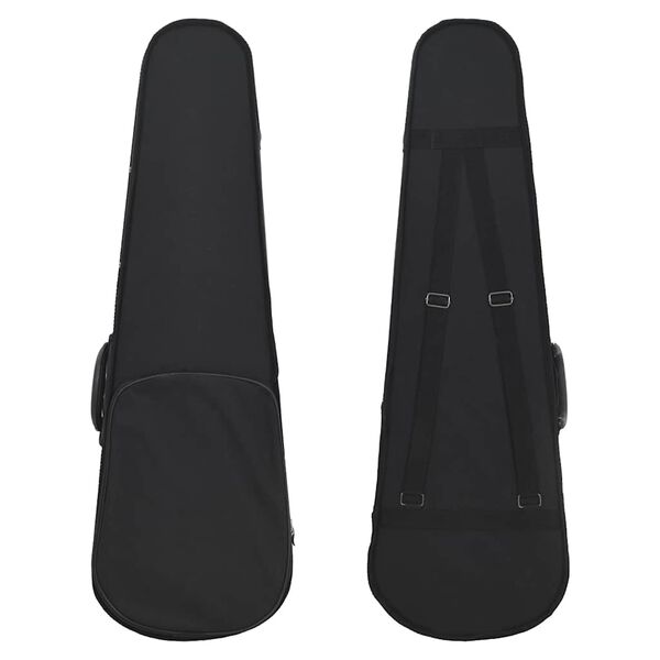 vidaXL vijoles komplekts ar lociņu un zoda balstu, melns, 4/4