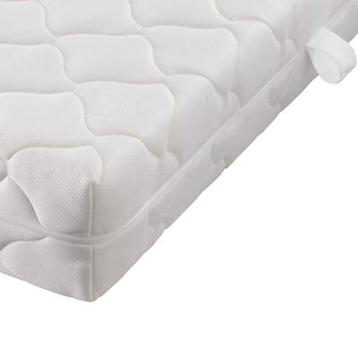 vidaXL gulta ar matraci, melns metāls, 180x200 cm