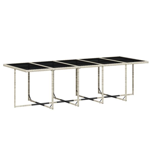 vidaXL 15-daļīgs dārza mēbeļu komplekts ar matračiem, gai&scaron;i pelēka PE